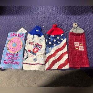 Patriotic and Fun Hanging Towels Set